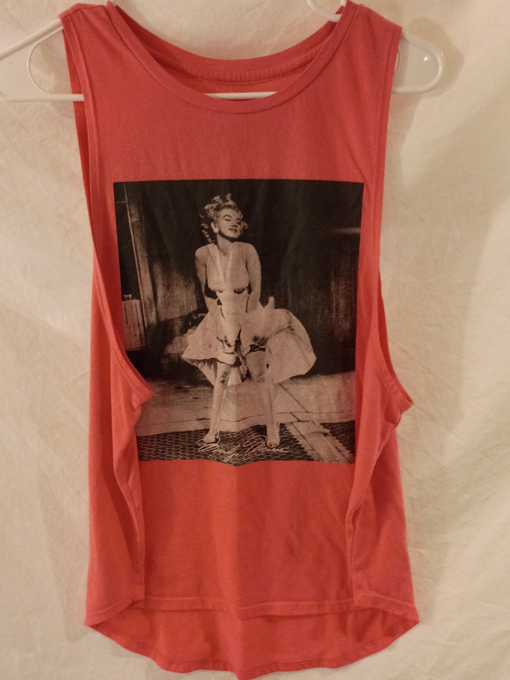 Marilyn Monroe Coral Graphic Muscle Tank
